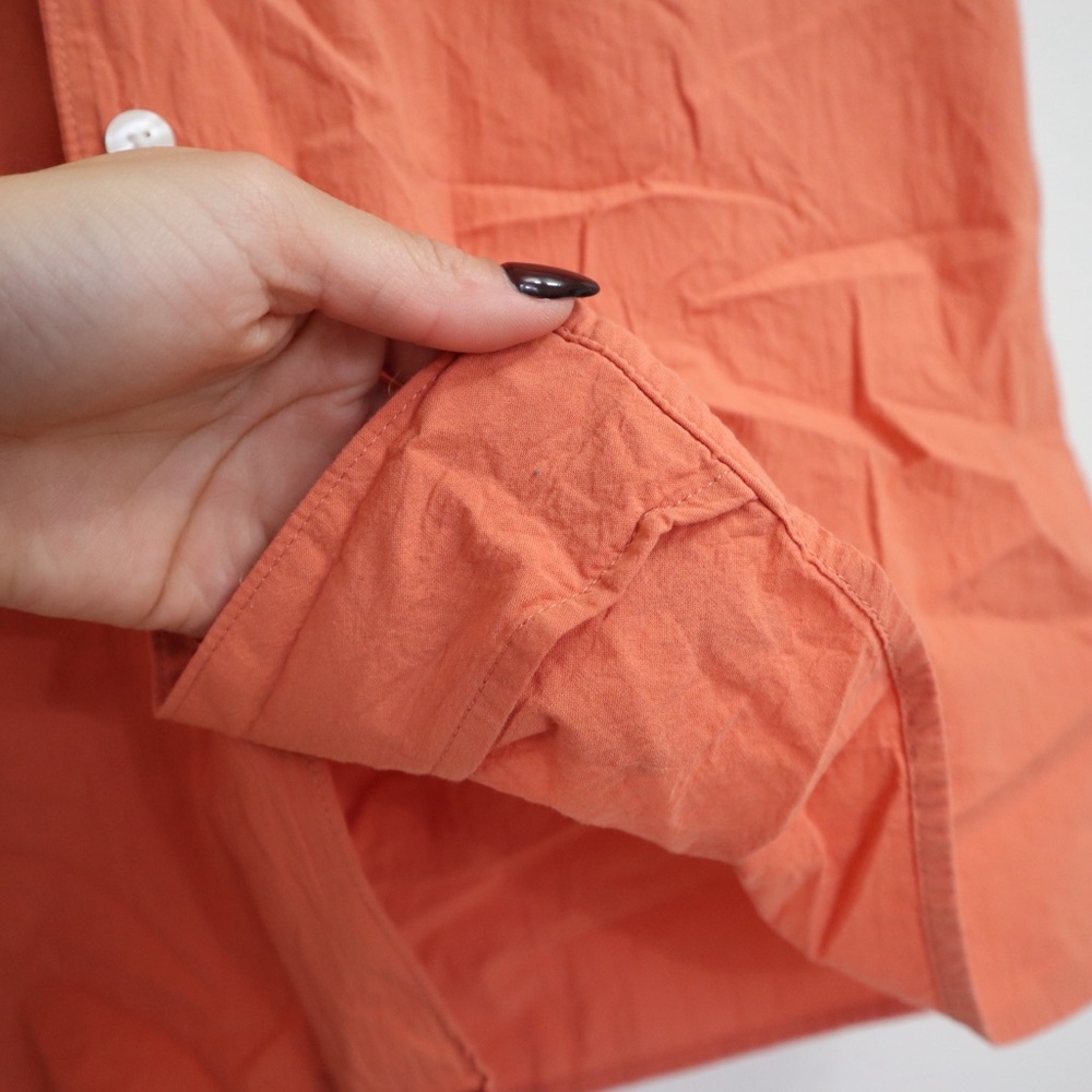 Sun + Stone Orange Button Down Shirt - image 7